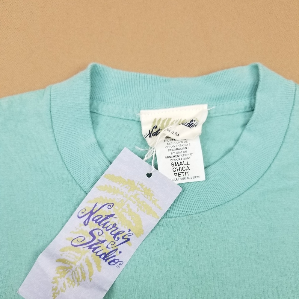 NWT VTG 90's 80's Made in USA Florals Sweet Peas P - Picture 4 of 7